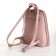 City backpack of artificial leather with lightning, pink color