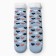 Women's socks with fur "hearts", blue color, size 36-40