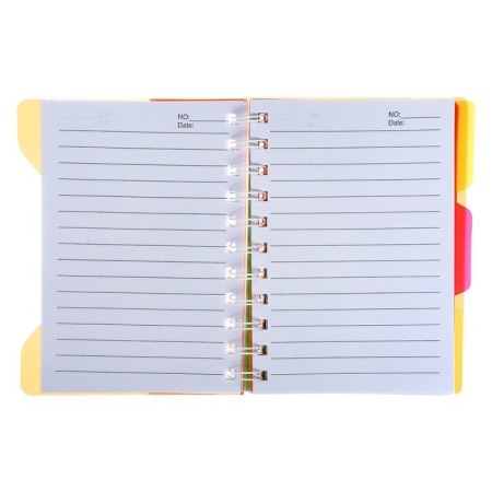 Notepad on the crest A6, 100 sheets, line, plastic cover, with dividers, New, mix-7