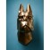 Figure "Dog's head", polystone, 71 cm, color gold