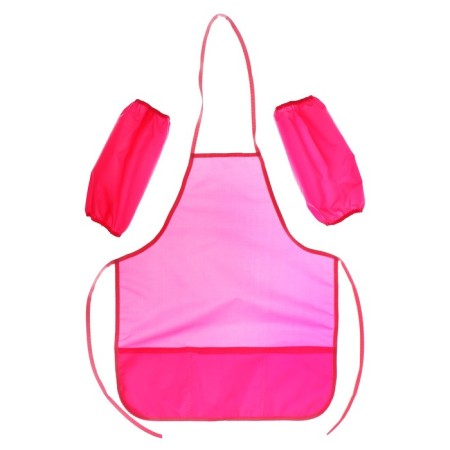 Apron for labor + sleevens, 550 x 440/250 x 160 mm, size M (height 122-158), calligrata pink