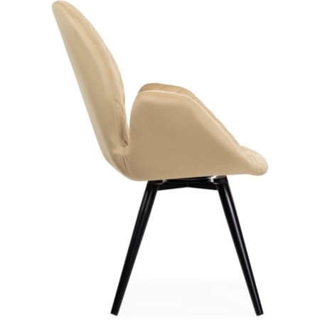STULL OF A MARACASAS Muat Metal/velor, black/beige 63x65x96 cm-4