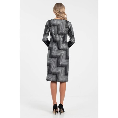 Female dress, size 46, black color, silver-4
