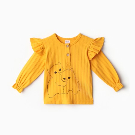 Longsliv children, mustard color, height 62 cm