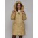 Coat insulated winter female, size 44, mustard color