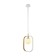 Suspension Avola 1x40W G9, white, gold 17.8x2.5x25 cm