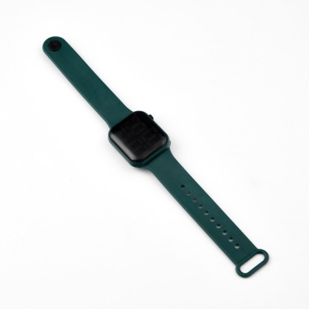 Electronic watch watches, D-3.7 cm, calendar, silicone strap, green-2