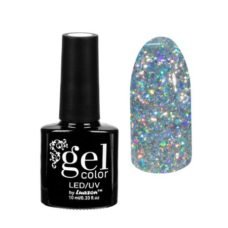 Nail Gel-pints "Sparkling Diamond", three-phase LED/UV, 10ml, color 001 Silver
