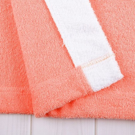 Women's bathrobe, size 46, white/coral, maistra-5