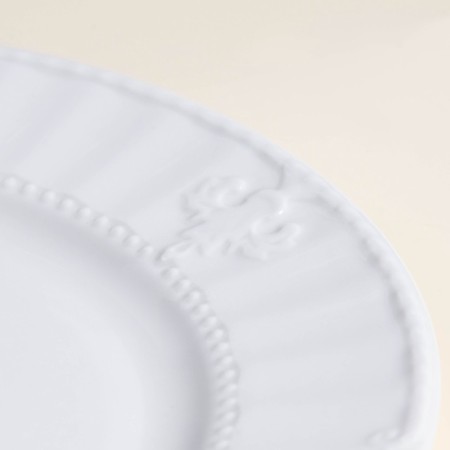 Set of porcelain plates SL Home "Vintage Frank", D = 22 cm, white color-3