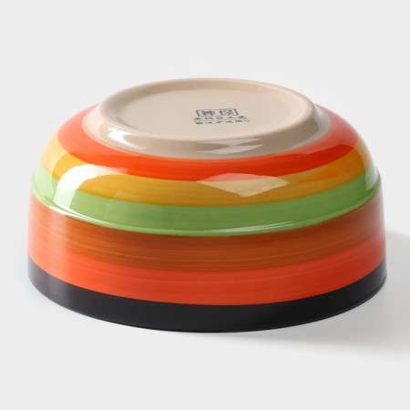 Labellite ceramic shade "India", 800 ml, d = 15 cm, color orange color-2