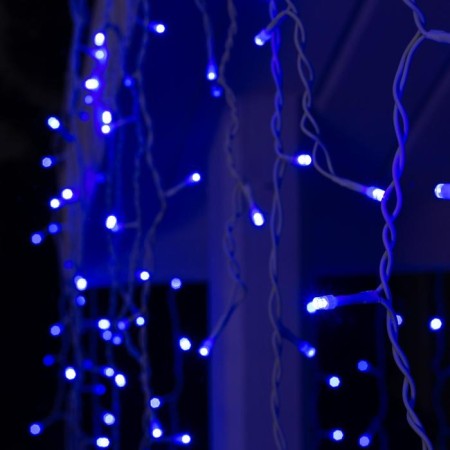 Garland "fringe" 3 × 0.9 m, IP44, UMS, white thread, 232 LED, blue glow, 220 V-2