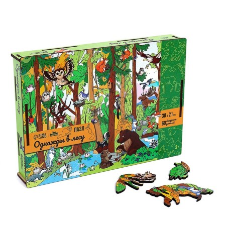 Фигурный пазл «‎Однажды в лесу»‎-3