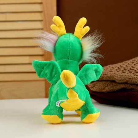 Soft toy "Dragon", 29 cm, green color-2