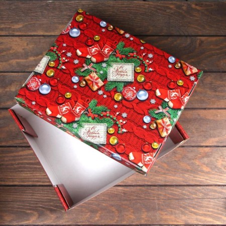 Folding box "Happy New Year!", 31.2 x 25.6 x 16.1 cm-2