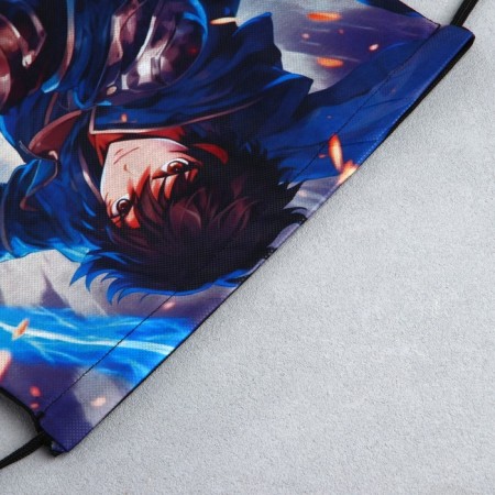 A bag for shoes "anime warrior" with a transparent window 30 x 40 cm-6