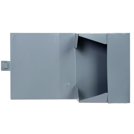 A4 archive folder A4, a spine of 80 mm, plastic, calligrata, cut fastener, gray, up to 700 sheets-1