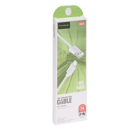 Maimi M215, Lightning - USB, 2 A, 1 m, white cable-3