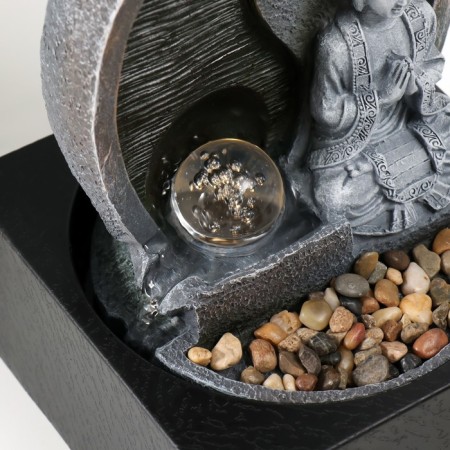 The desktop fountain from the network, backlight "Buddha under the Moon" 18x18x24 cm-4
