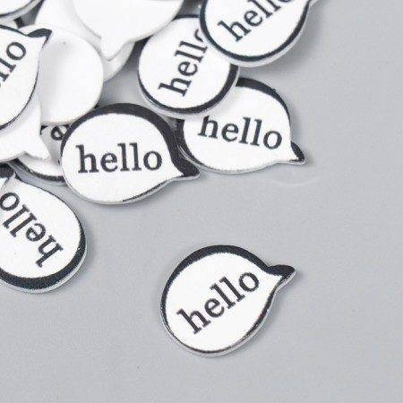 Decor tree for creativity "Rasking - Hello" set 25 pcs 1.5x2 cm
