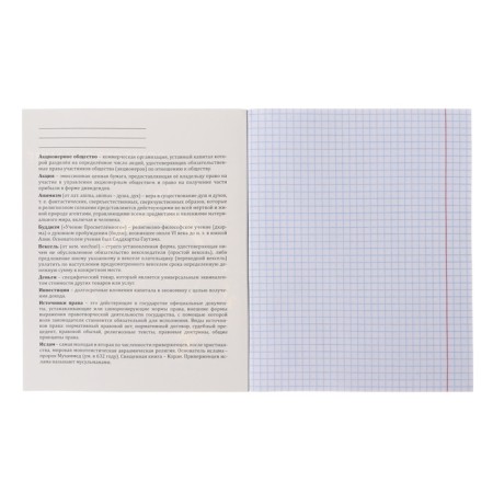 Notebook subject "Magic", 48 sheets in the cage "Social Studies", cover coated cardboard, cold foil, twin varnish, offset block-1