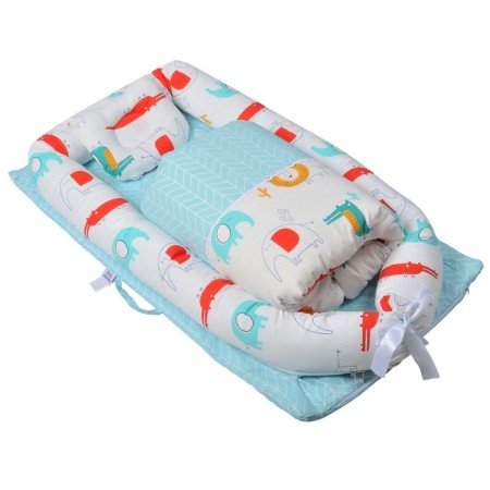 Sleeping Nest "Animals", Blue Color