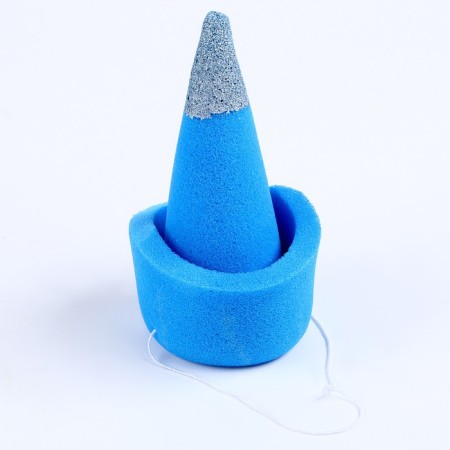 Clown carnival cap, elastic band, foam rubber, blue color-1