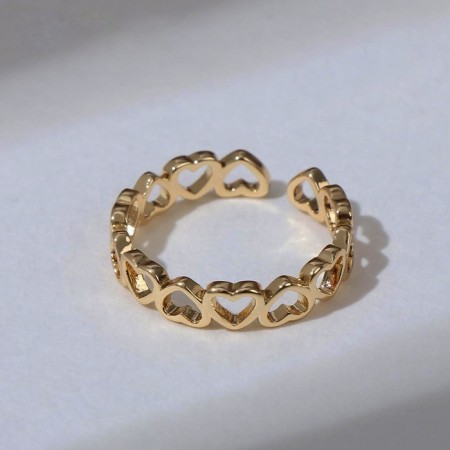 Ring "Clock from the hearts", the color of gold, dimensionless-3