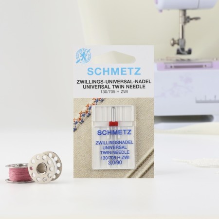 Needle for household sewing machines, double, universal, No. 90/3-4