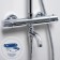 Shower system Wasserkraft A18801, tropical shower, thermostat, hand watering can, chrome