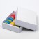 Box the team without printing lid is a white one without a window 18 x 15 x 5 cm