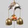 Wind music "Dragon on a coin" 3 bells + 1 suspension 46 cm