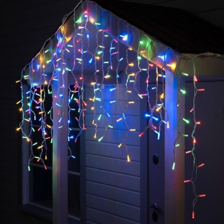 Garland "fringe" 3 x 0.9 m, IP65, UMS, white thread rubber, 232 LED, glow of Multi, 220 V