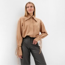 Women's shirt minku: casual collection beige color, rr 46