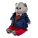 Soft toy "Basik in a blue velvet jacket", 25 cm