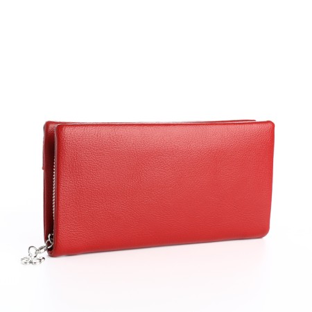 Women's wallet with lightning, red color-1
