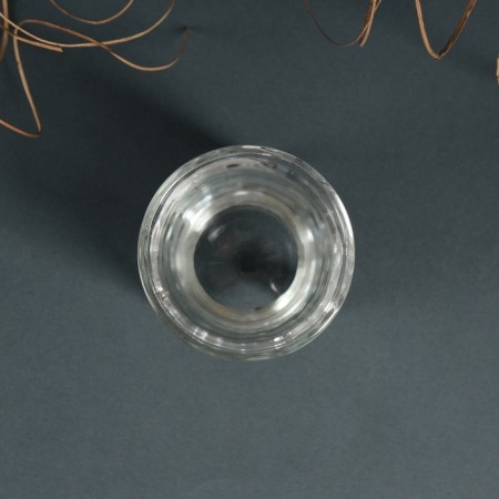 Climber Plastic, glass for 1 candle "droplets" silver 7x6x6 cm-6