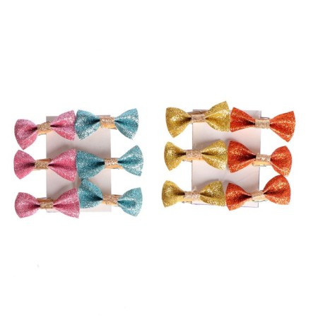 New Year's decor on the tree "Bows" set of 6 pcs.-2