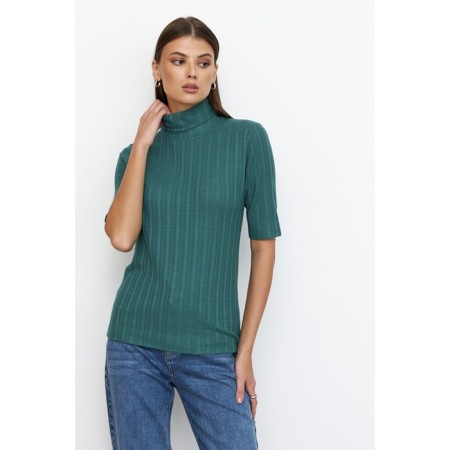 Women's turtleneck with short sleeve Eliseeva Olesya, size 52, green color-1