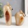 Souvenir ceramics "Two eagle owl" Beige set 2 pcs 11.5x9.5x7.5 18x9x7 cm