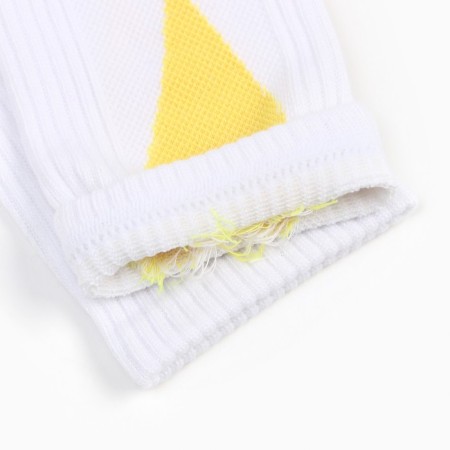Women's socks, white/yellow heart, size 25-27-2