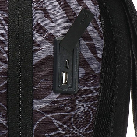 Youth backpack 39 x 30 x 17, ergonomic back, Devente Label 19l, + USB it is what 7032444-16