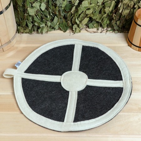 Set of bath 4 items "Viking" hat, rug, portfolio, mittens-3