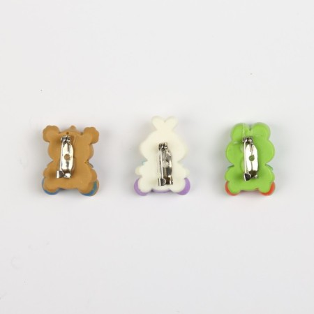 A set of plastic badges "Merry Party", 3 pcs, 2.1 x 2.9 cm-3
