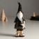 Polystone souvenir "High Santa Claus in a black outfit with a star" 8.8x8.2x23 cm