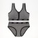 Female set (top, panties), dark gray color, size 42-44