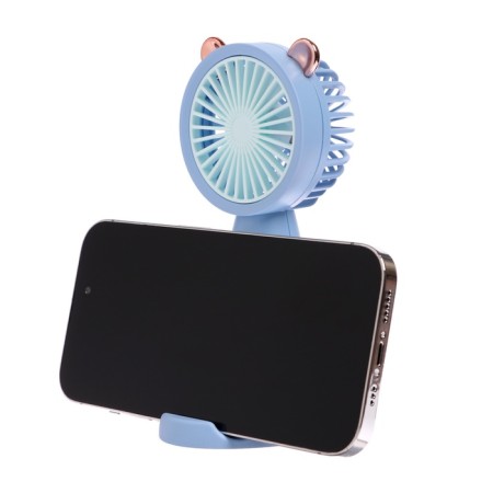 Gift set fan and umbrella, blue-10