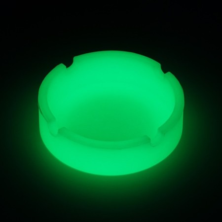 Silicone, fluorescent ashtray, 8.3 x 8.3 cm-1