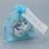 Big an organza bag of blue “sky”, with a nameplate, 10 x 12 cm +/- 1.5 cm