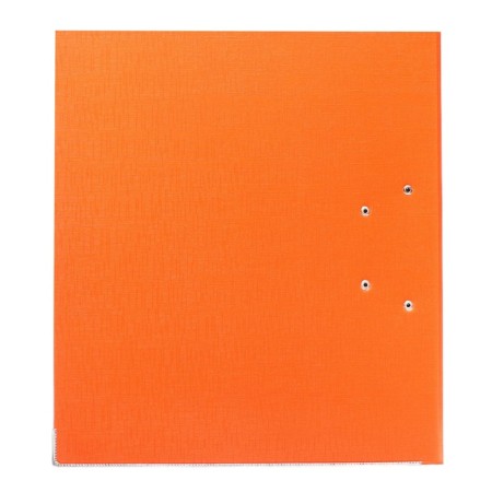 A4, 75 mm registrar, calligrata, PVC, embossing "Len", metal edging, pocket for a spine, collected, orange, mix-7